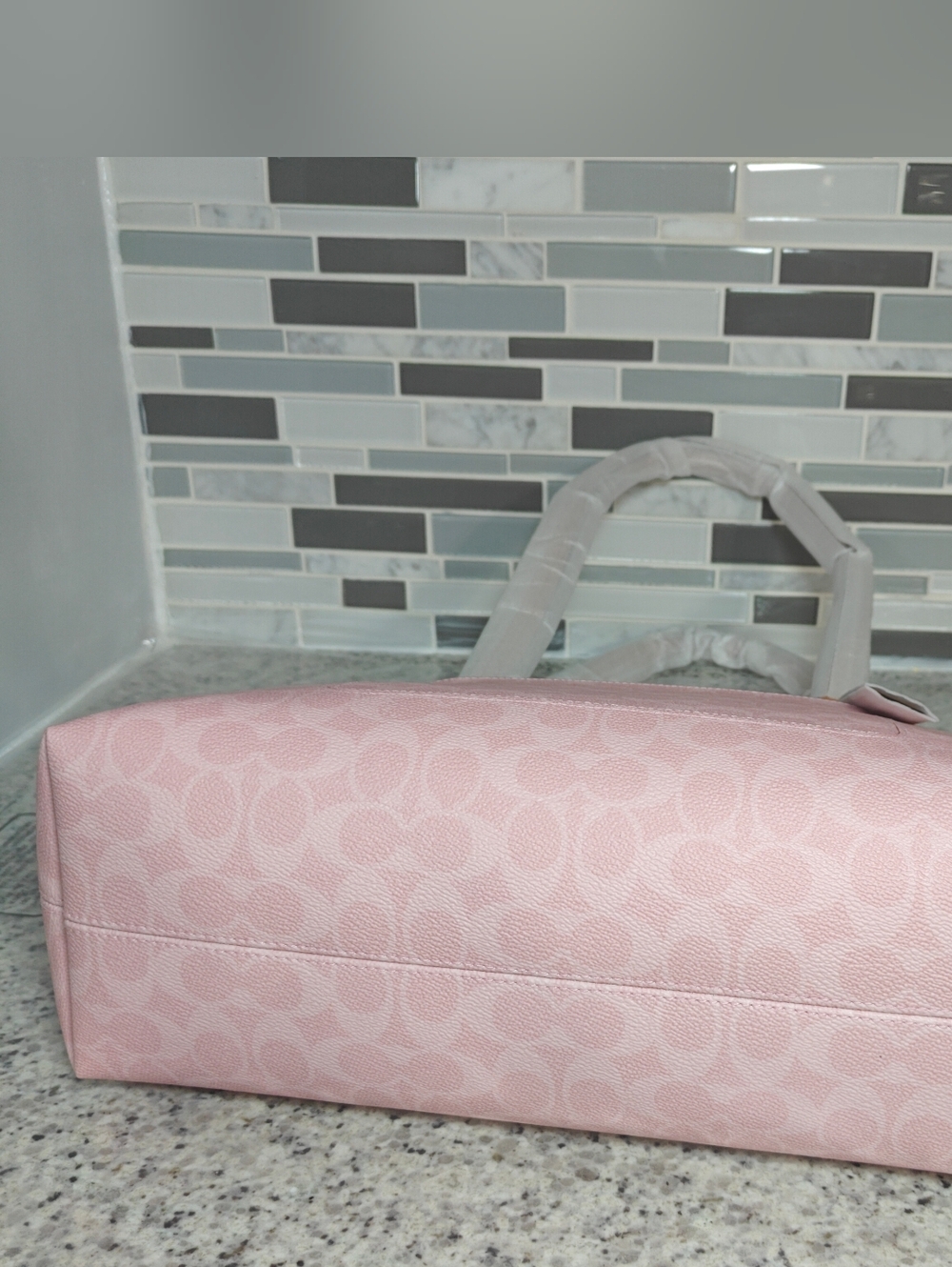 Coach Station Tote Bag In Signature Canvas (Powder pink) - Picture 11 of 16